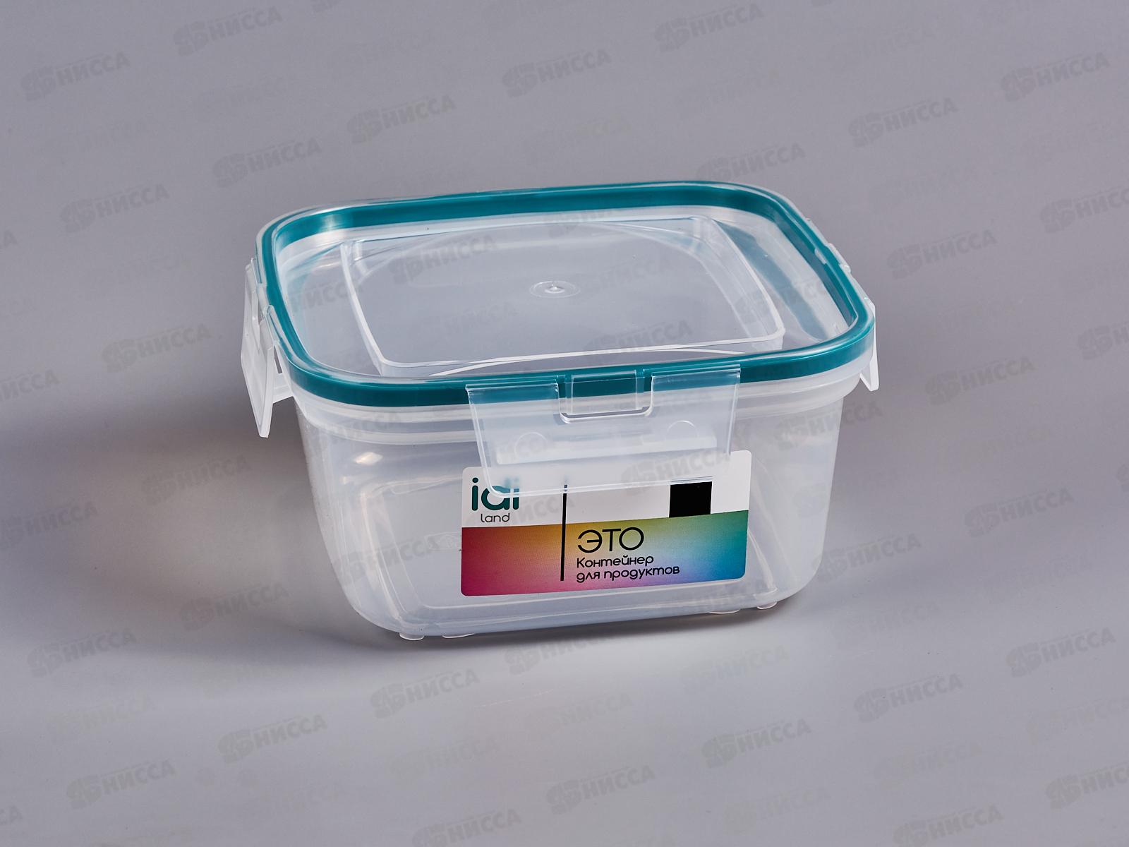 Контейнер для продуктов герметичный квадрат 1,5л с защелками 221103418/02 *16