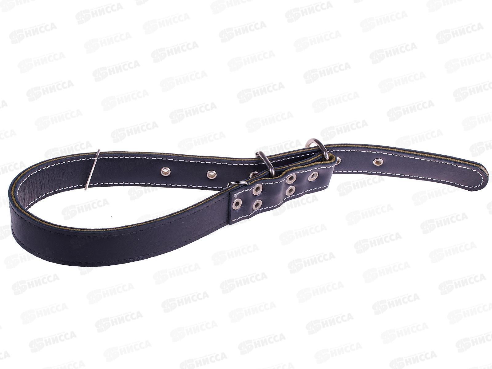 Ошейник ZooMoDa кожаный  35 (3) + брезент 05393