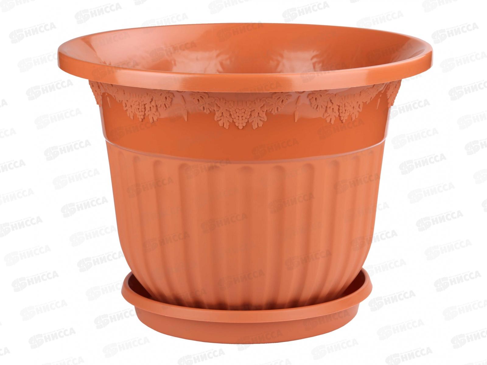 Горшок-Кашпо Лозанна 25л с поддоном (коричневый) *5 М7422