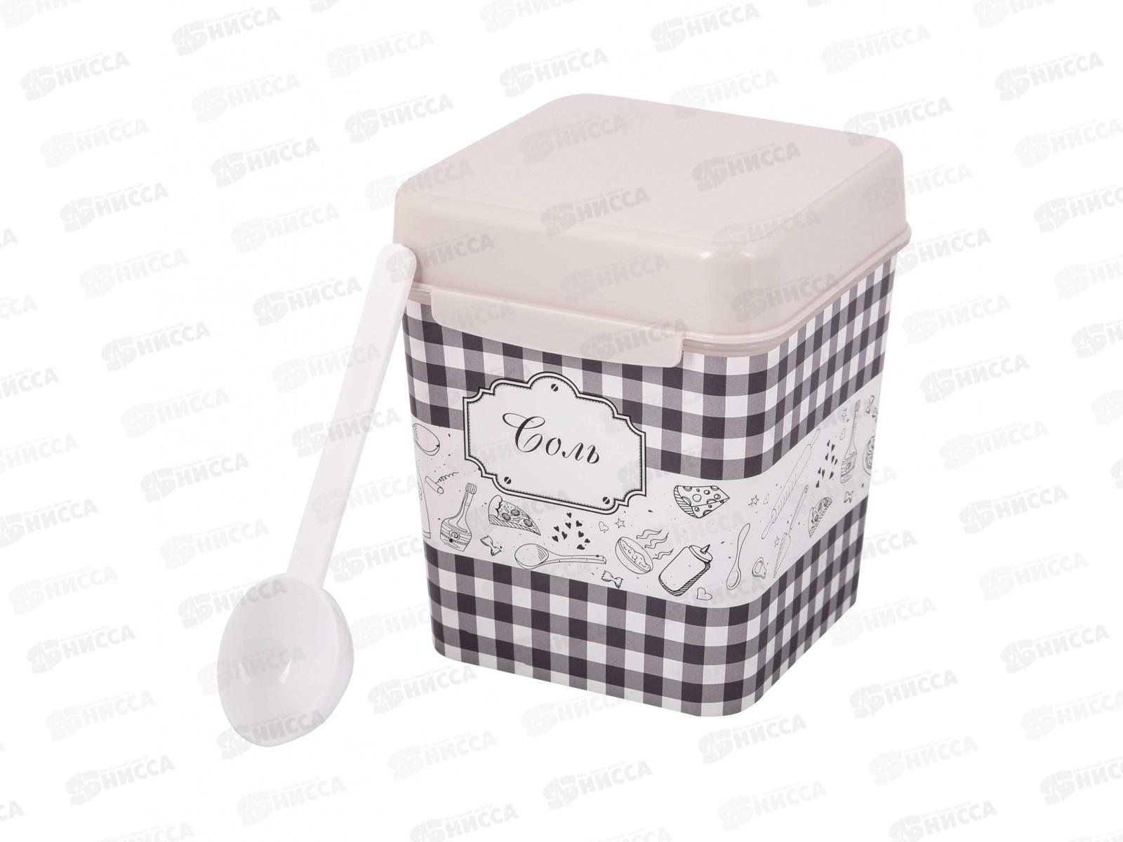 Емкость &quotПлетенка&quot 1,2л (соль) с ложкой М4832 *12