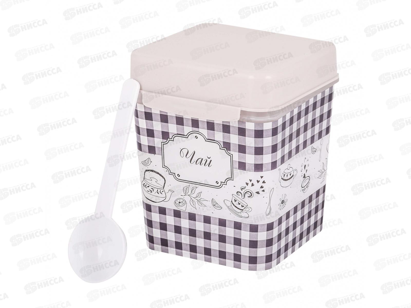 Емкость &quotПлетенка&quot 1,2л (чай) с ложкой М4830 *12