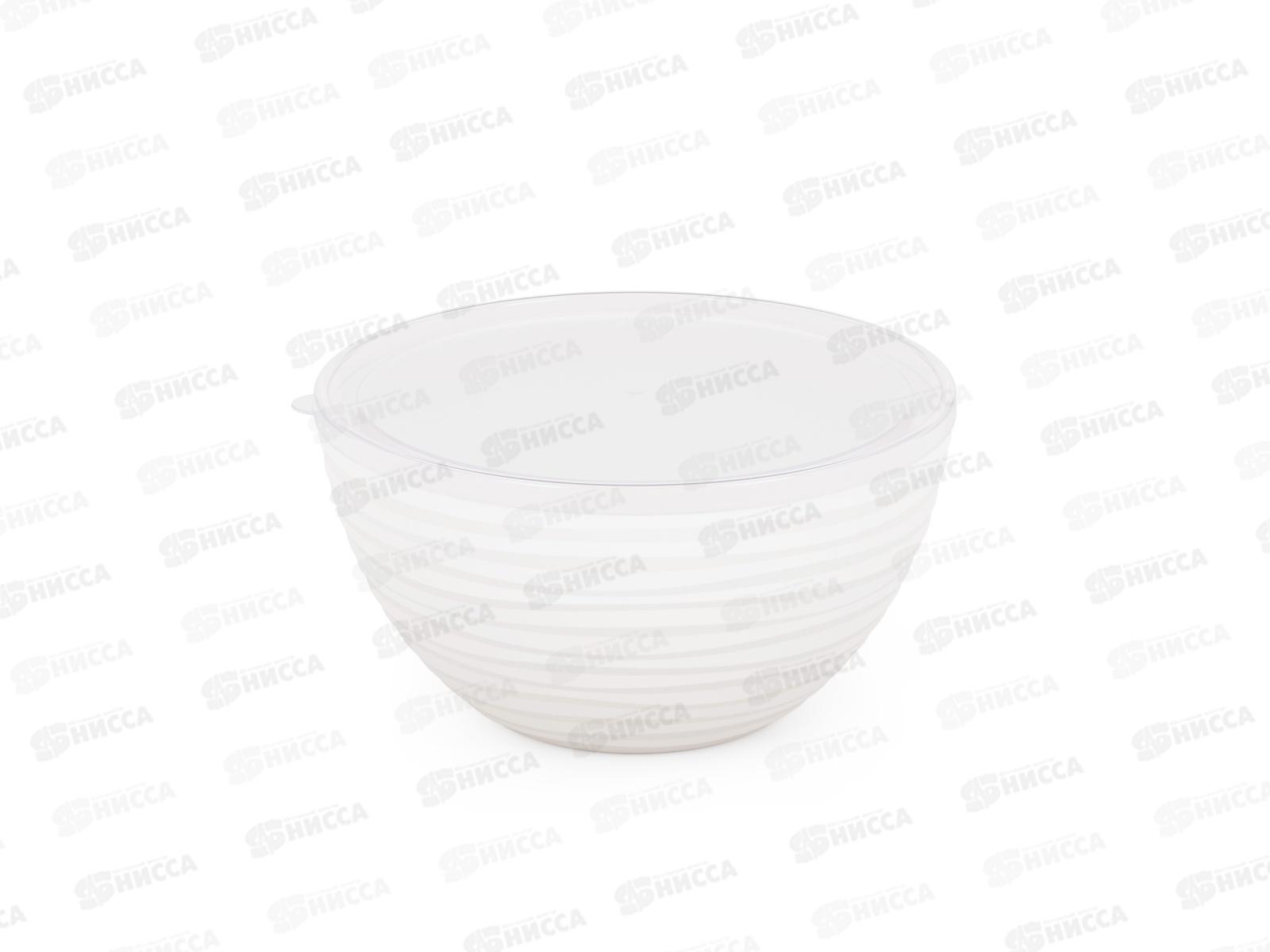 Чаша &quotОазис&quot 2,5л с крышкой  белый М8415 *11