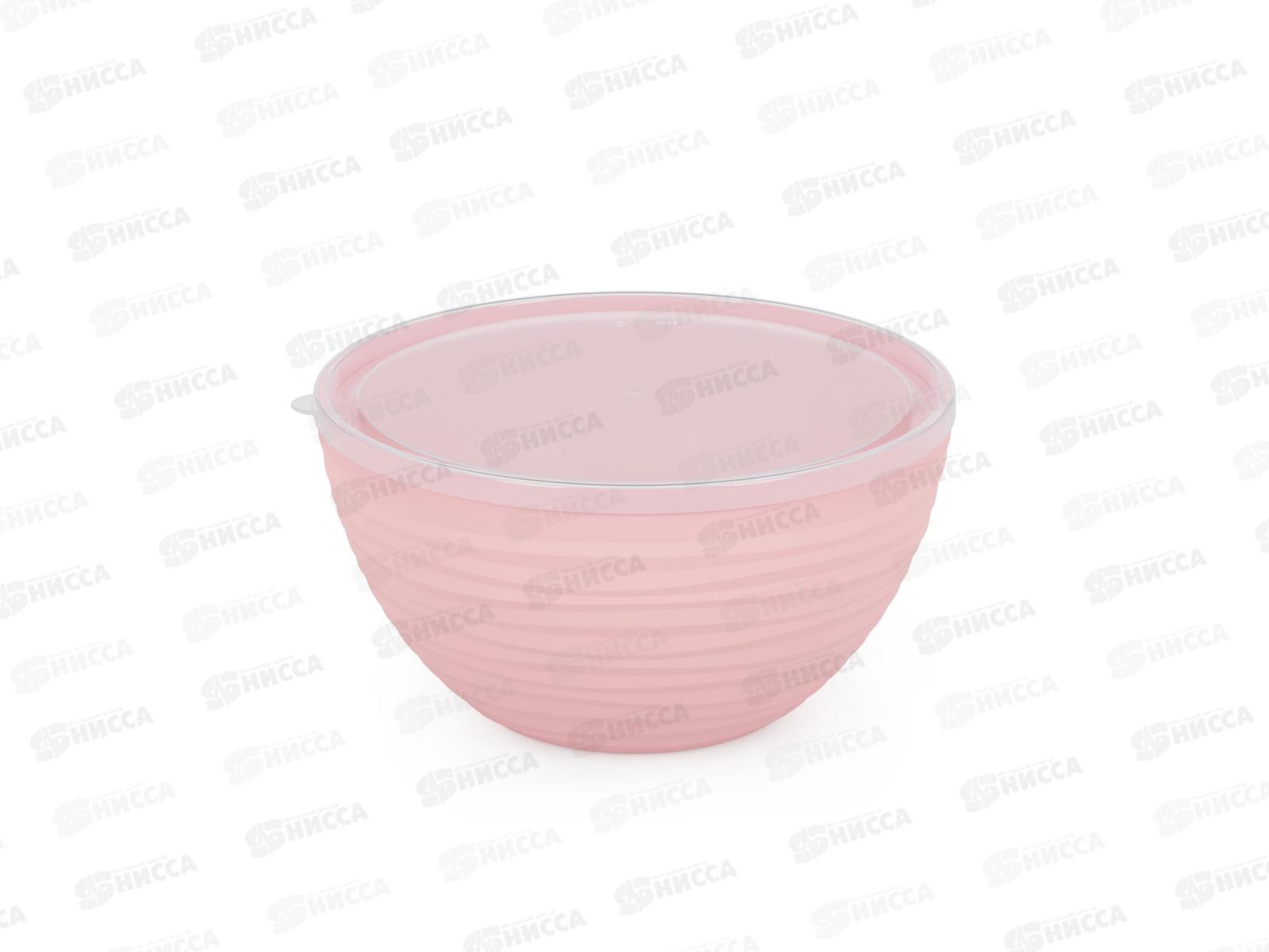 Чаша &quotОазис&quot 2,5л с крышкой  розовый М8412 *11