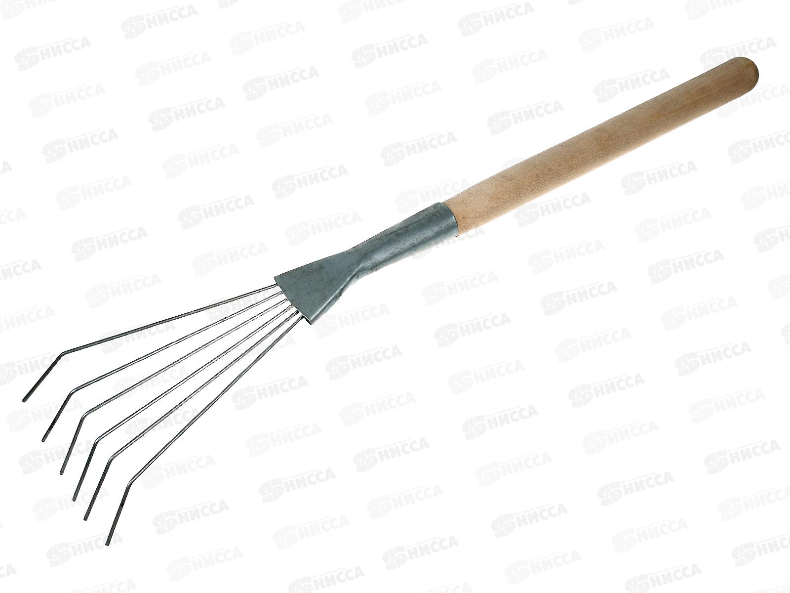 Грабли веерные проволочные цветочные оц. С-662/1 с черенком (Павлово)