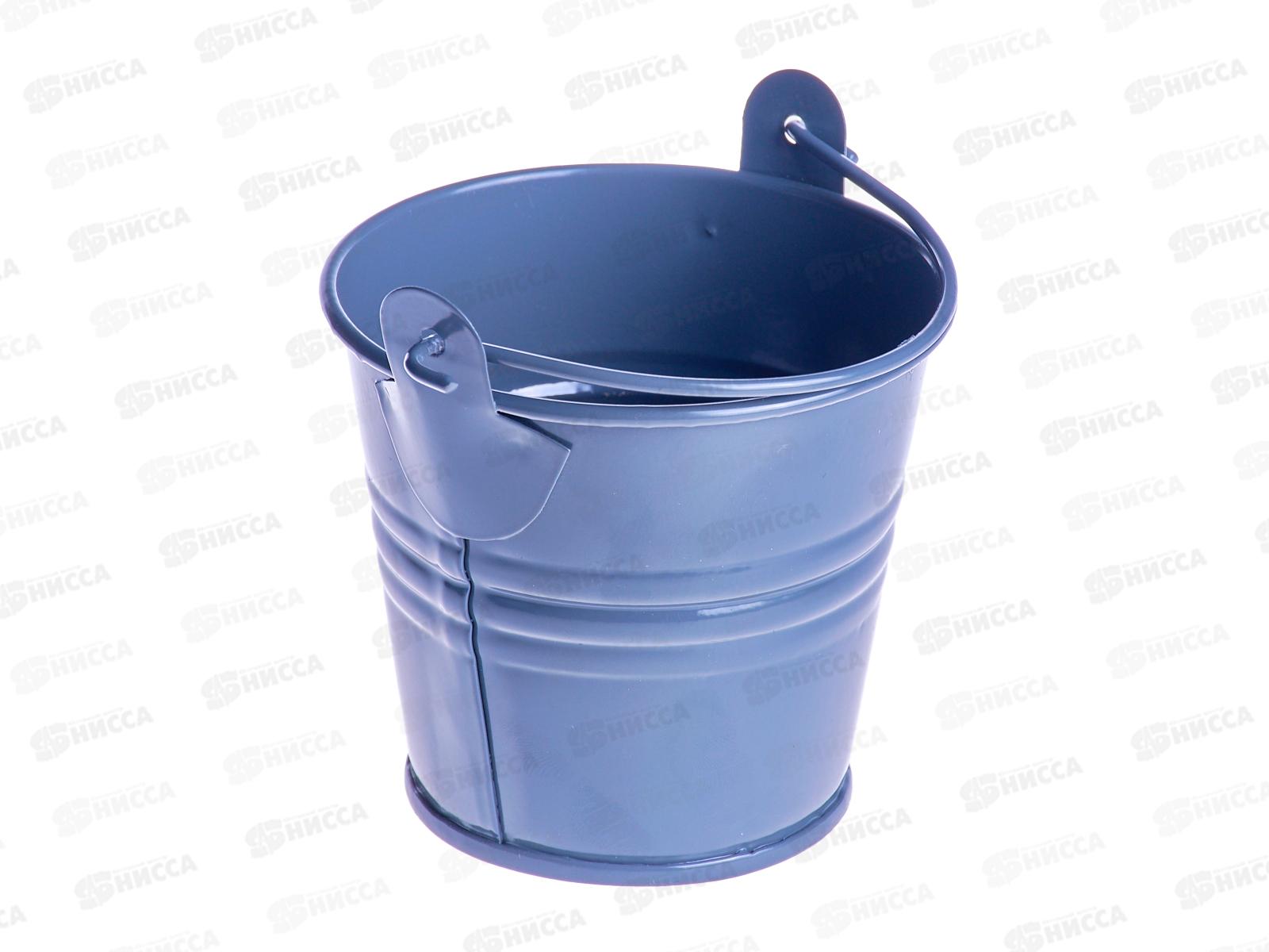 Ведерко на фаркоп 7,5*7см серое металлическое (044902)  Ж