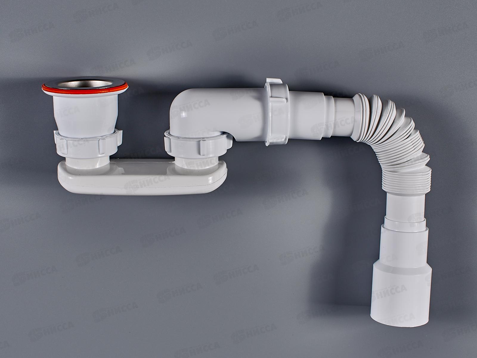 Сифон СД-П для душевого поддона плоский