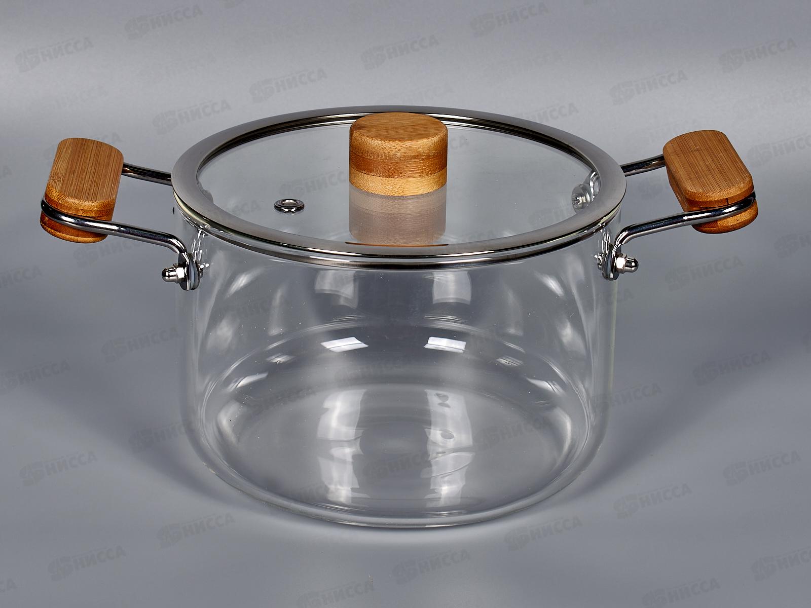 Кастрюля 3,5л термостойкое стекло дер/руч AST-006-D-04Z *12