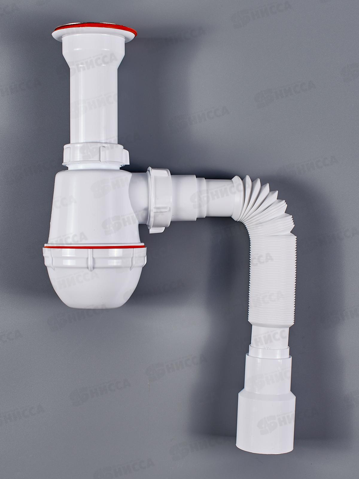 Сифон СМ-02 для мойки (прикручивающийся)