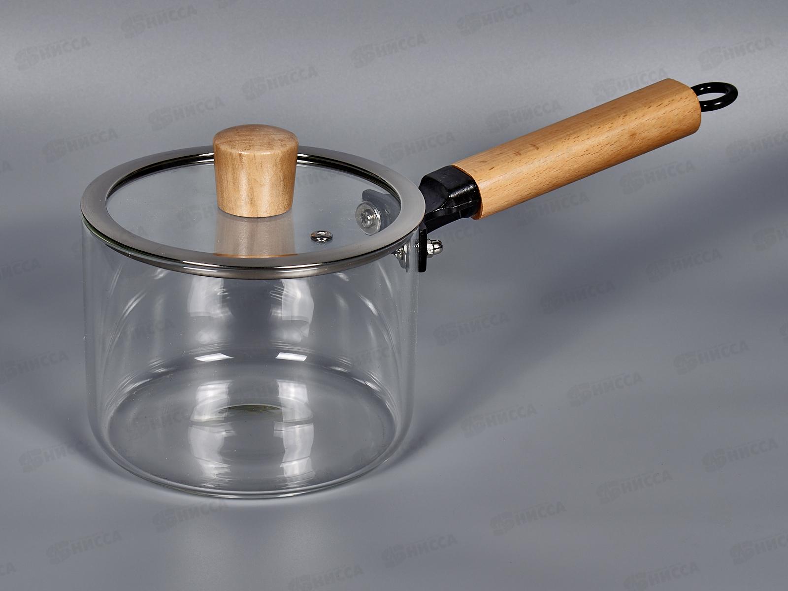 Ковш 1,5л термостойкое стекло дер/руч AST-006-N-01T *12