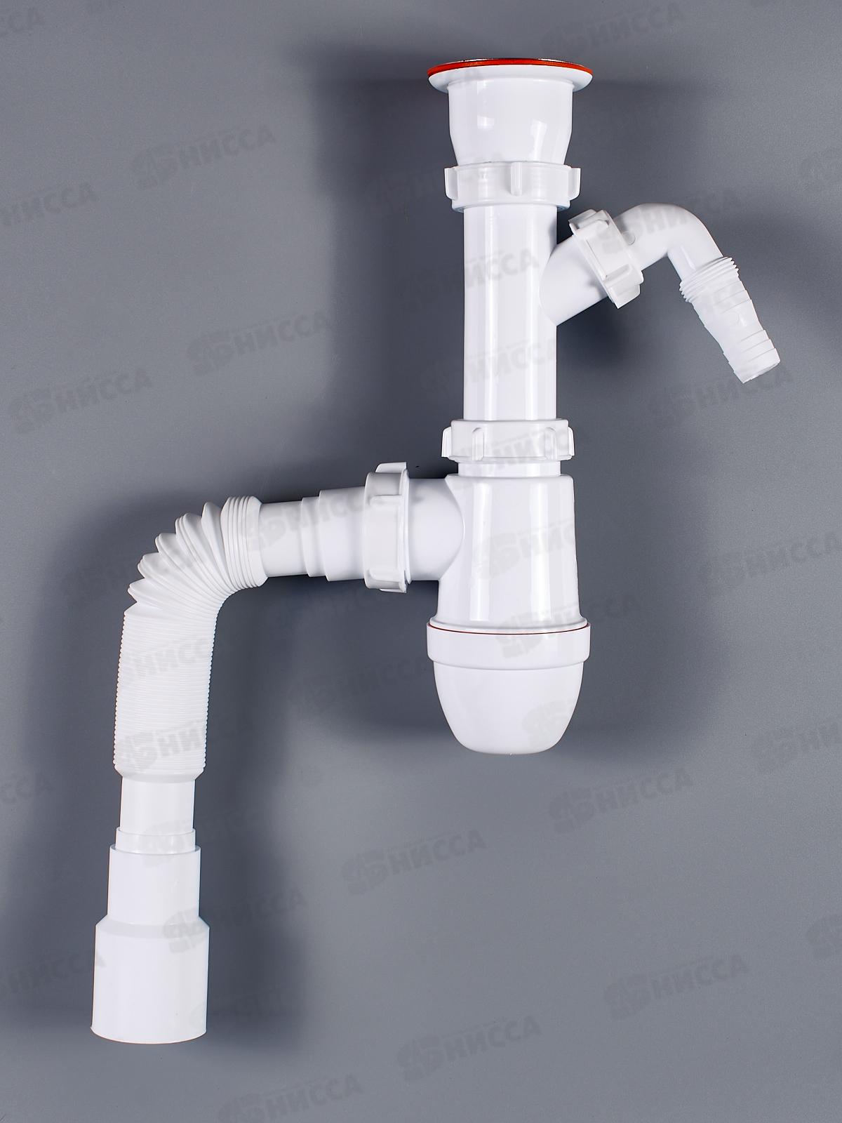 Сифон СУ-03 для умывальника (с выходом под стиральную машину) *35
