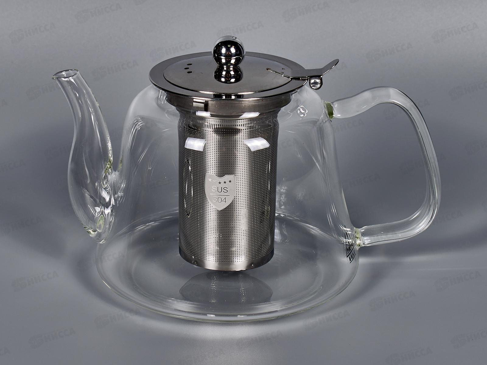 Чайник 1,2л заварочный мет/сито термосекло инд МС304 AST-006-D-04B *36