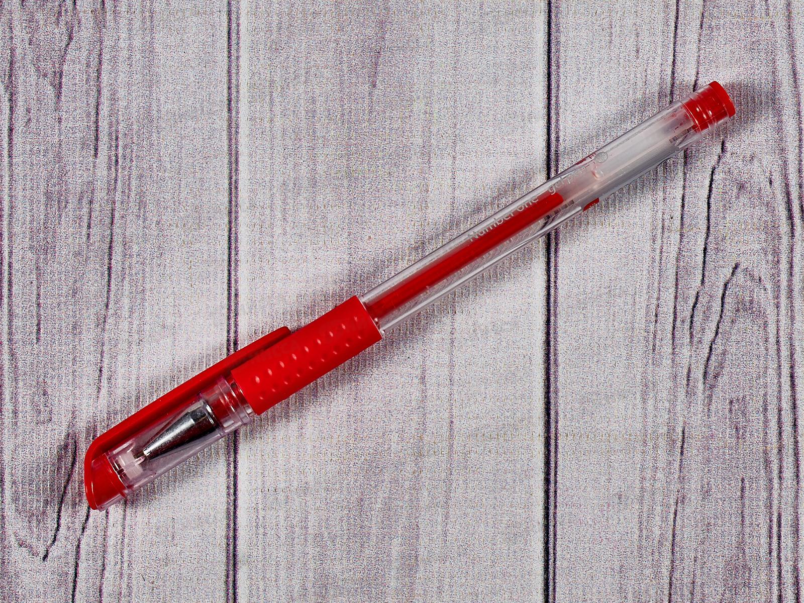 Ручка гелевая  BRAU Number One,0,5, красная,141195*12/144