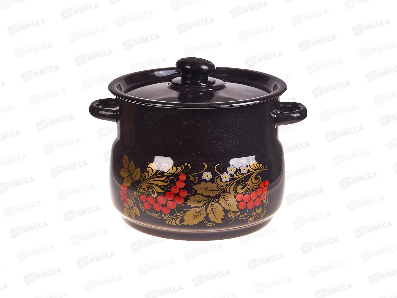 Кастрюля 5,5л сферическая Рябинушка, черный рябчик С1917.3Р*05