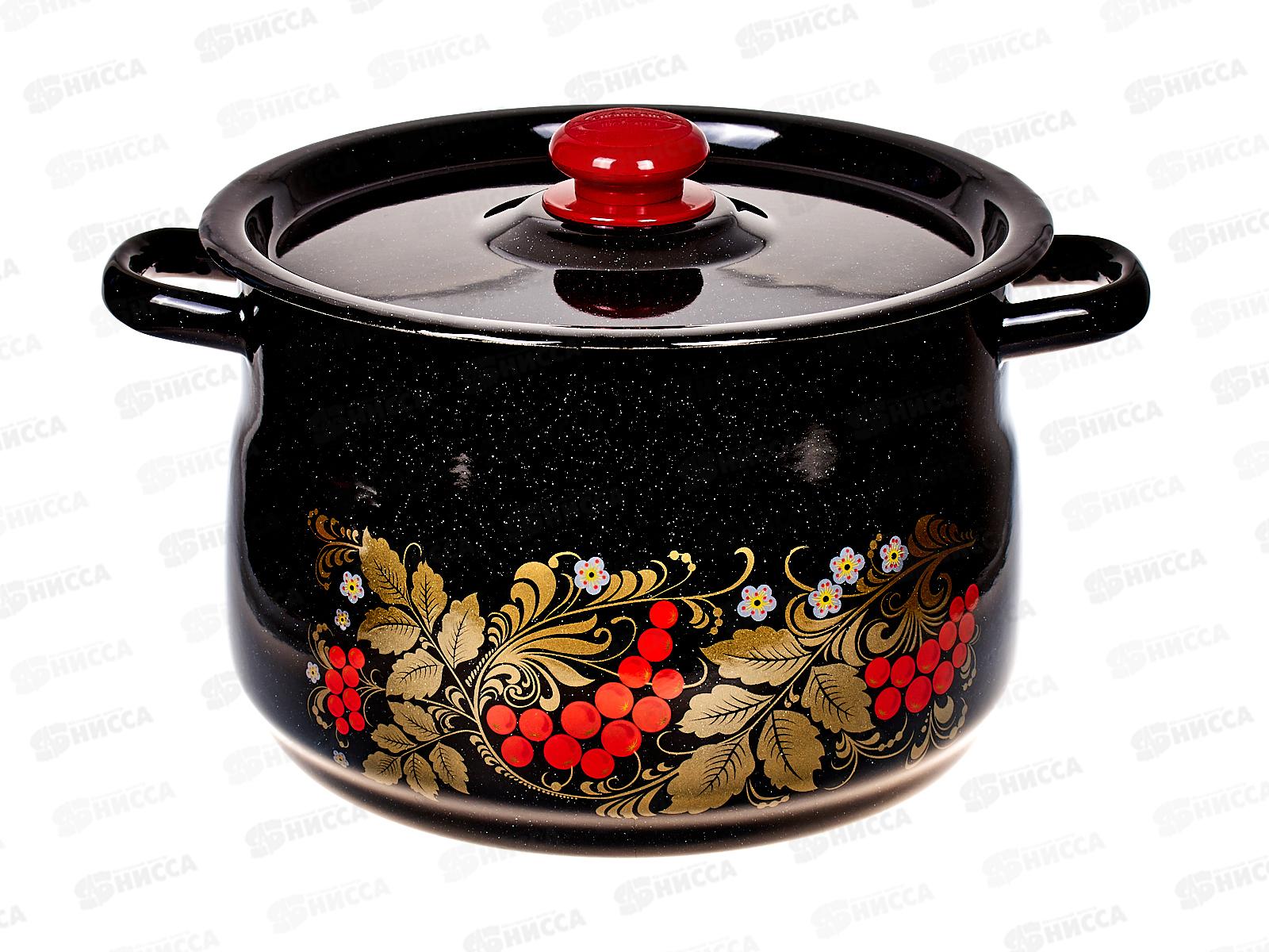 Кастрюля 8,0л сферическая Рябинушка, черный рябчик С1920.3Р*05
