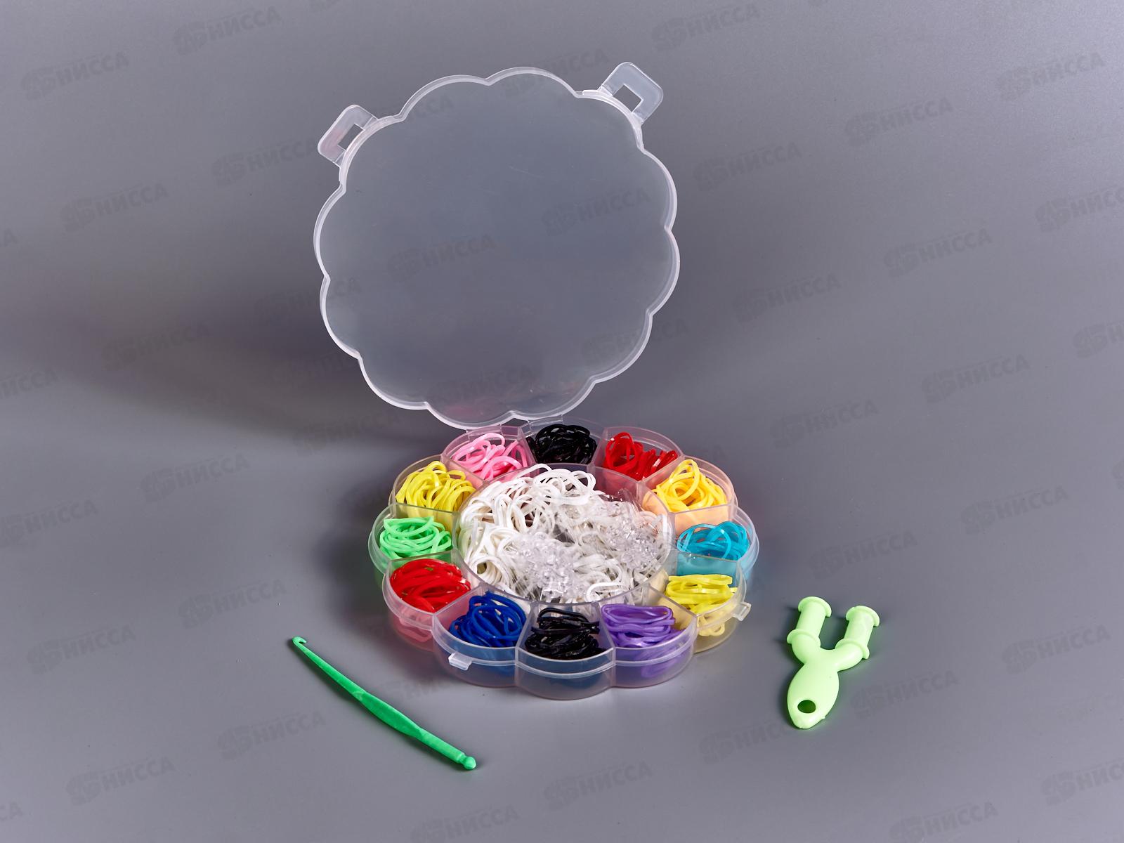 Набор резинок д/плетения браслетов TZ-32153 (1000шт)+станок Цветок