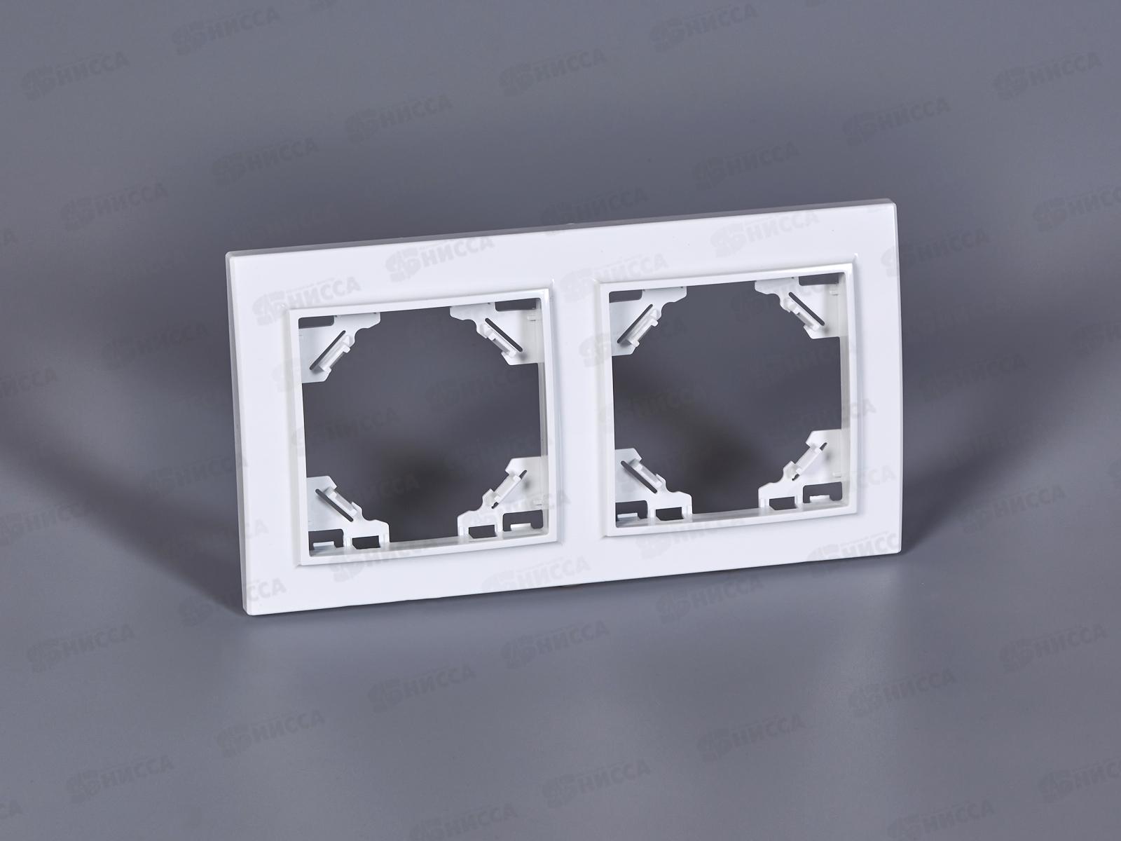 Рамка двухместная горизонтальная Эрна, PFR00-9002-01, белый