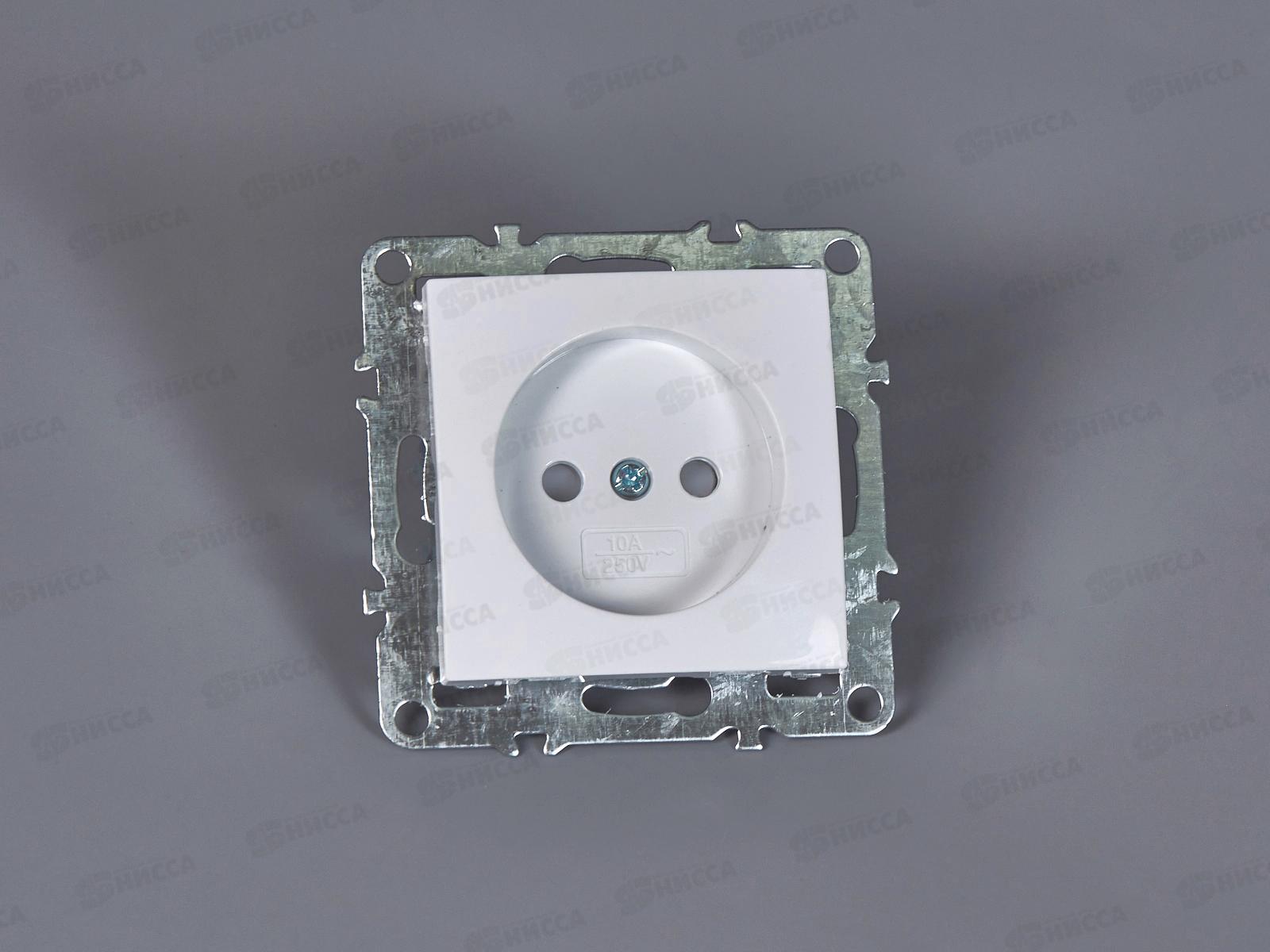 Розетка Эрна 1-местная б/з (механизм), 250В, 10А, PST10-9109-01, белый