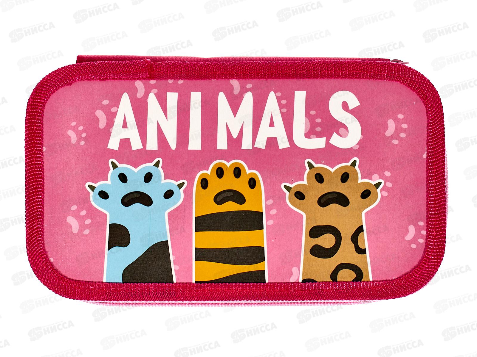 Пенал ПЧЕЛКА 2отд., Лапки 2023 190*105, ПО-090 *30