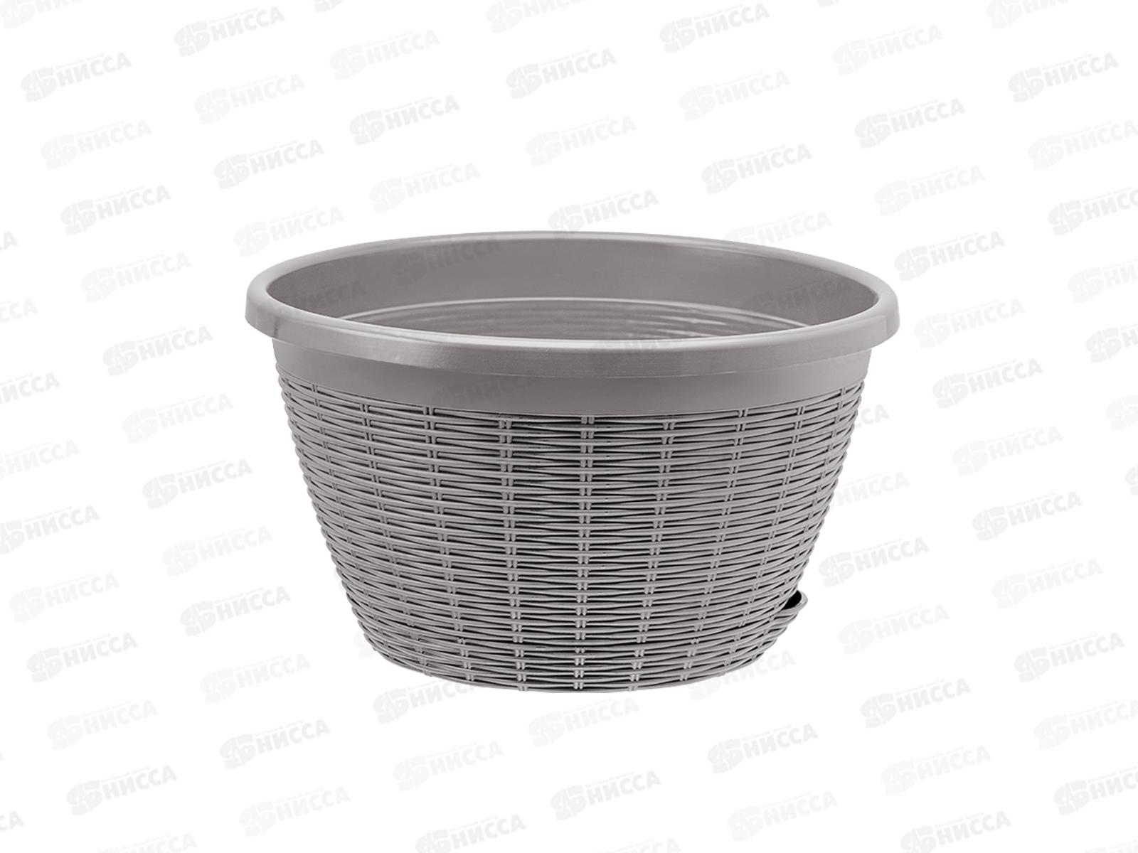 Кашпо Подвесное 4,5л без подвеса  Серый жемчуг КШ-9803 *20