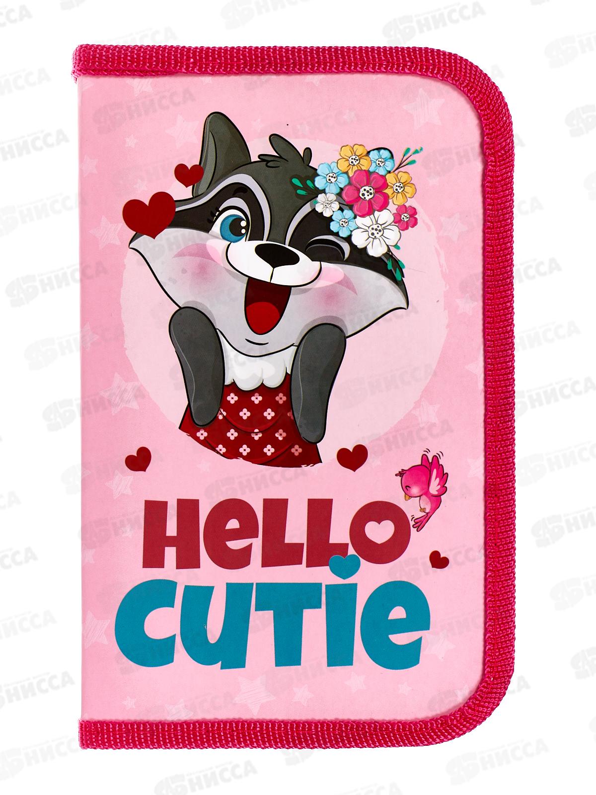 Пенал ПЧЕЛКА 1отд., Soft Hello cutie 2023 190*115, ПО-021 *30