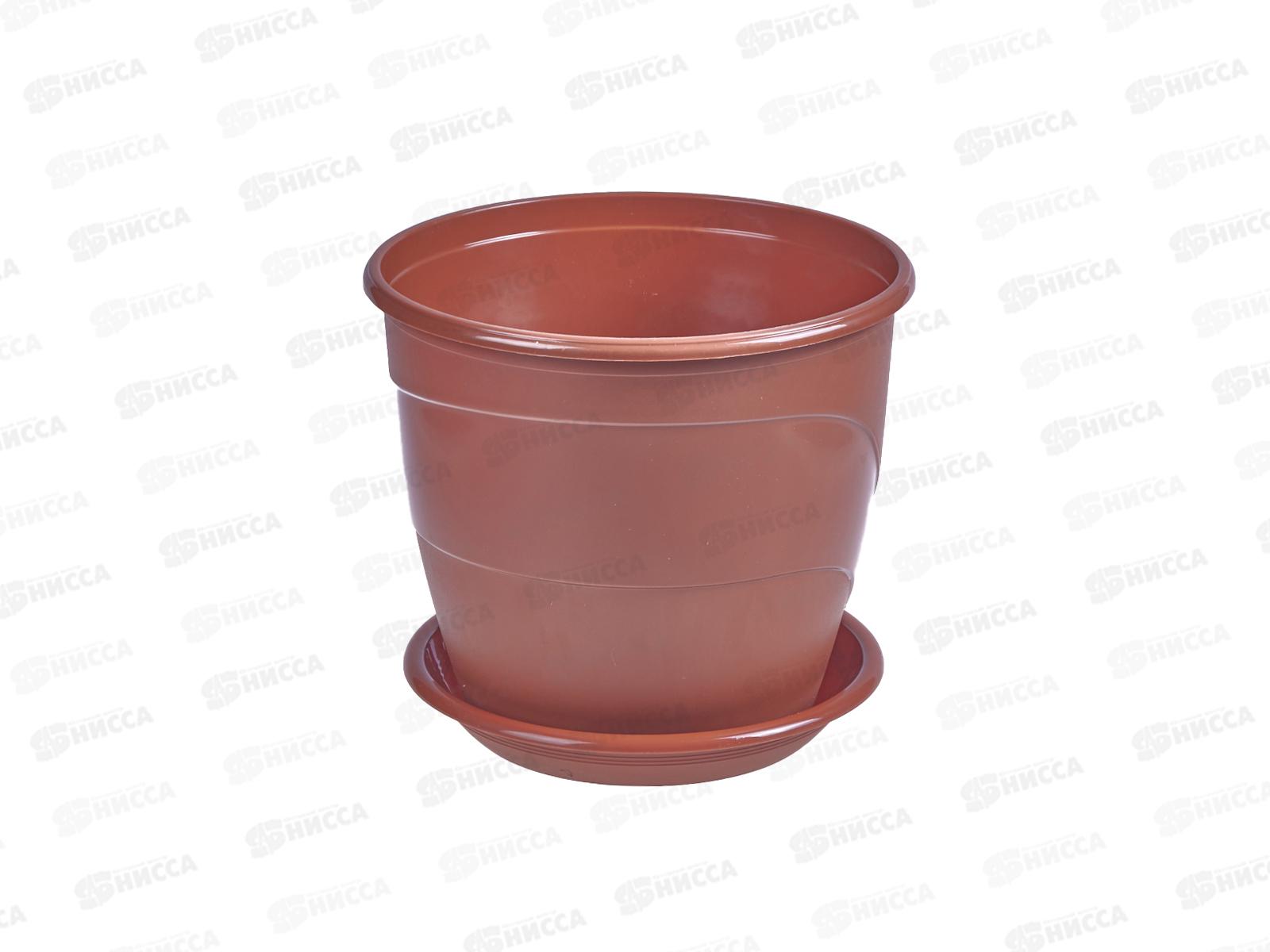 Горшок для цветов Венеция 2л Терракот, D16, с поддоном  *28