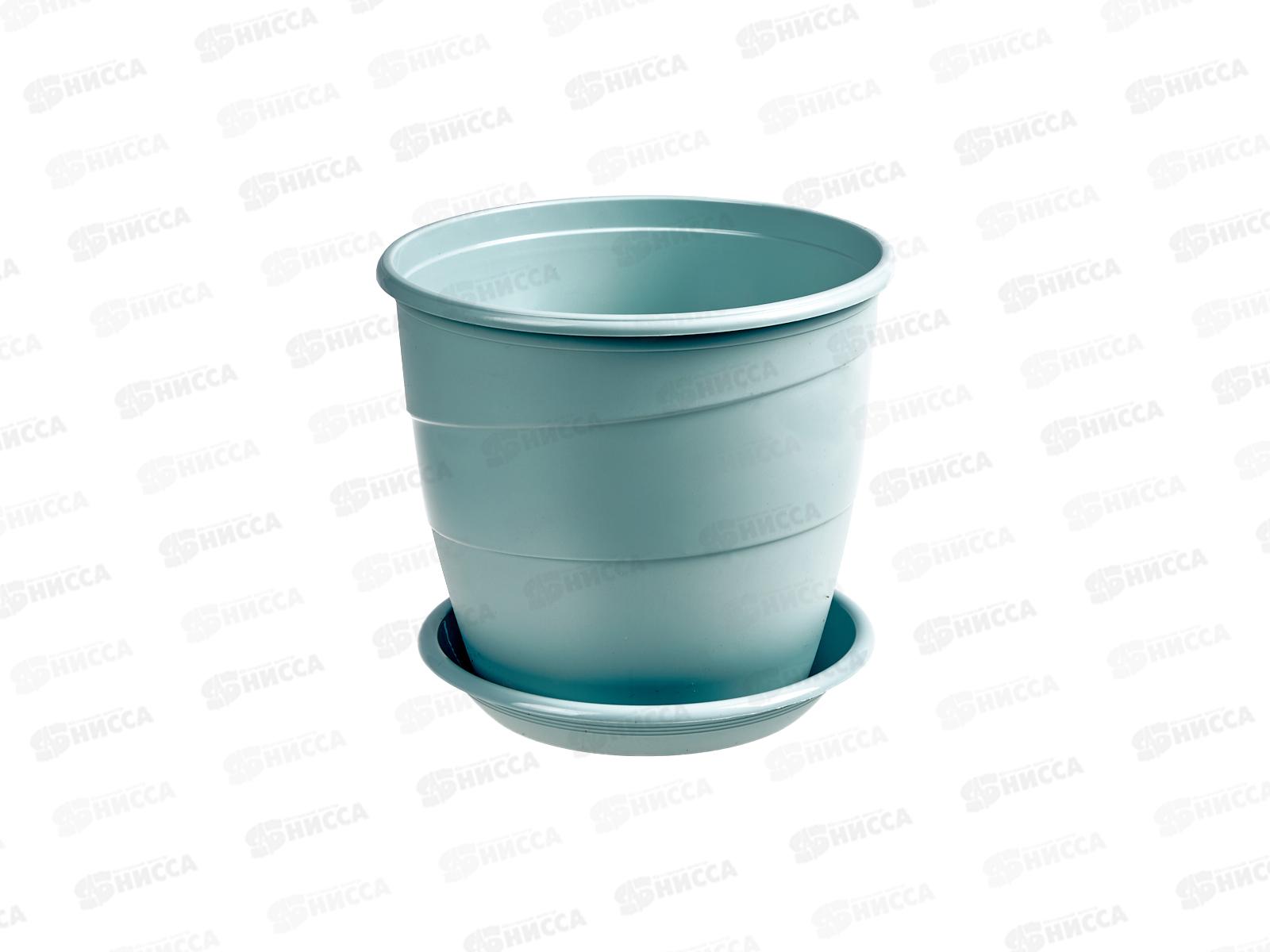 Горшок для цветов Венеция 2л Мята, D16, с поддоном  *28