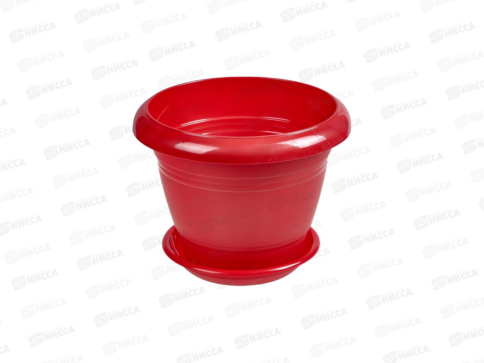 Горшок для цветов Фестона 2,1л Красный, D19, с поддоном  *24