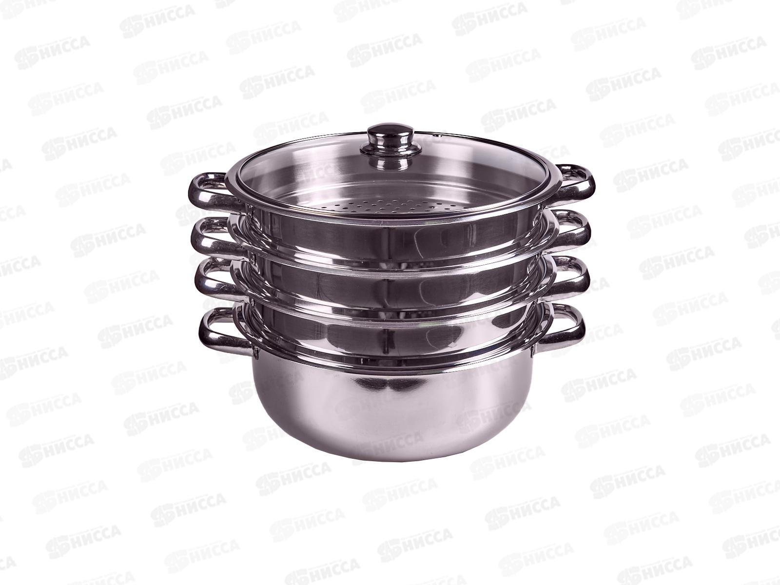 Мантоварка d28см 3секции со стеклянной крышкой 4TTCKK0728001