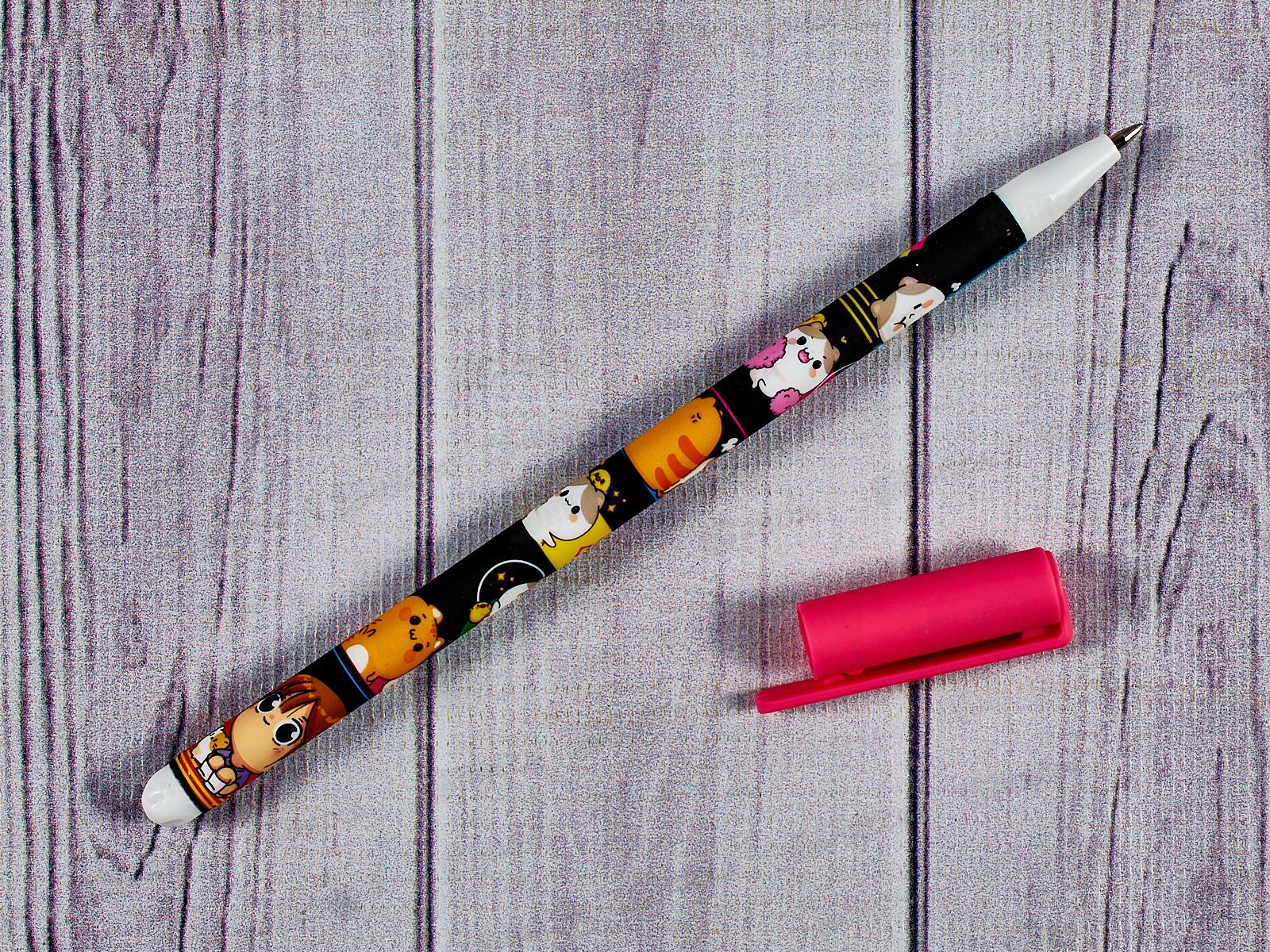 Ручка гелевая  CENTRUM Каваи Девочка с котиками,0,5мм, 70498*48