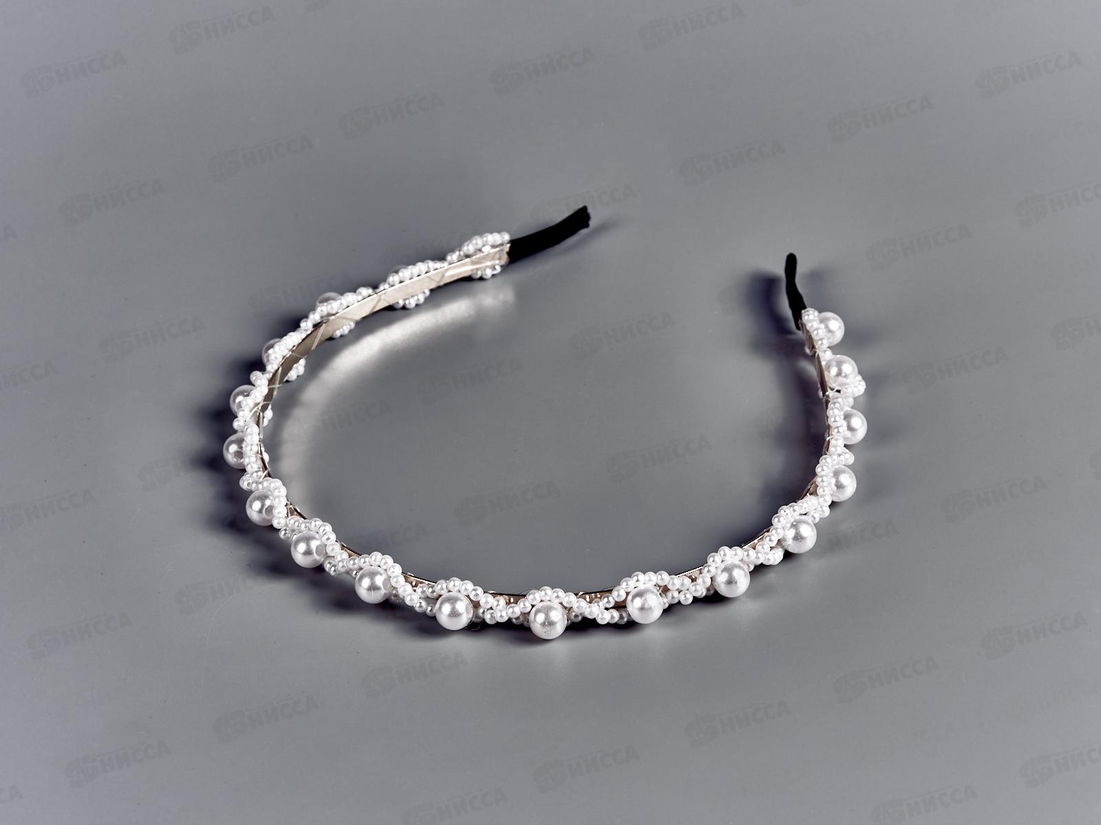 Ободок металлический под жемчуг плетённый №7130