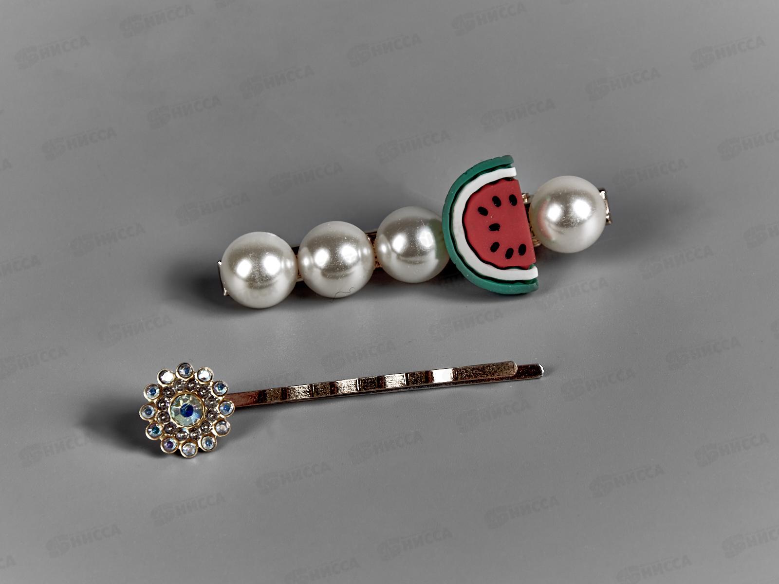 Набор для волос детский невидимка+утка со стразами №5652