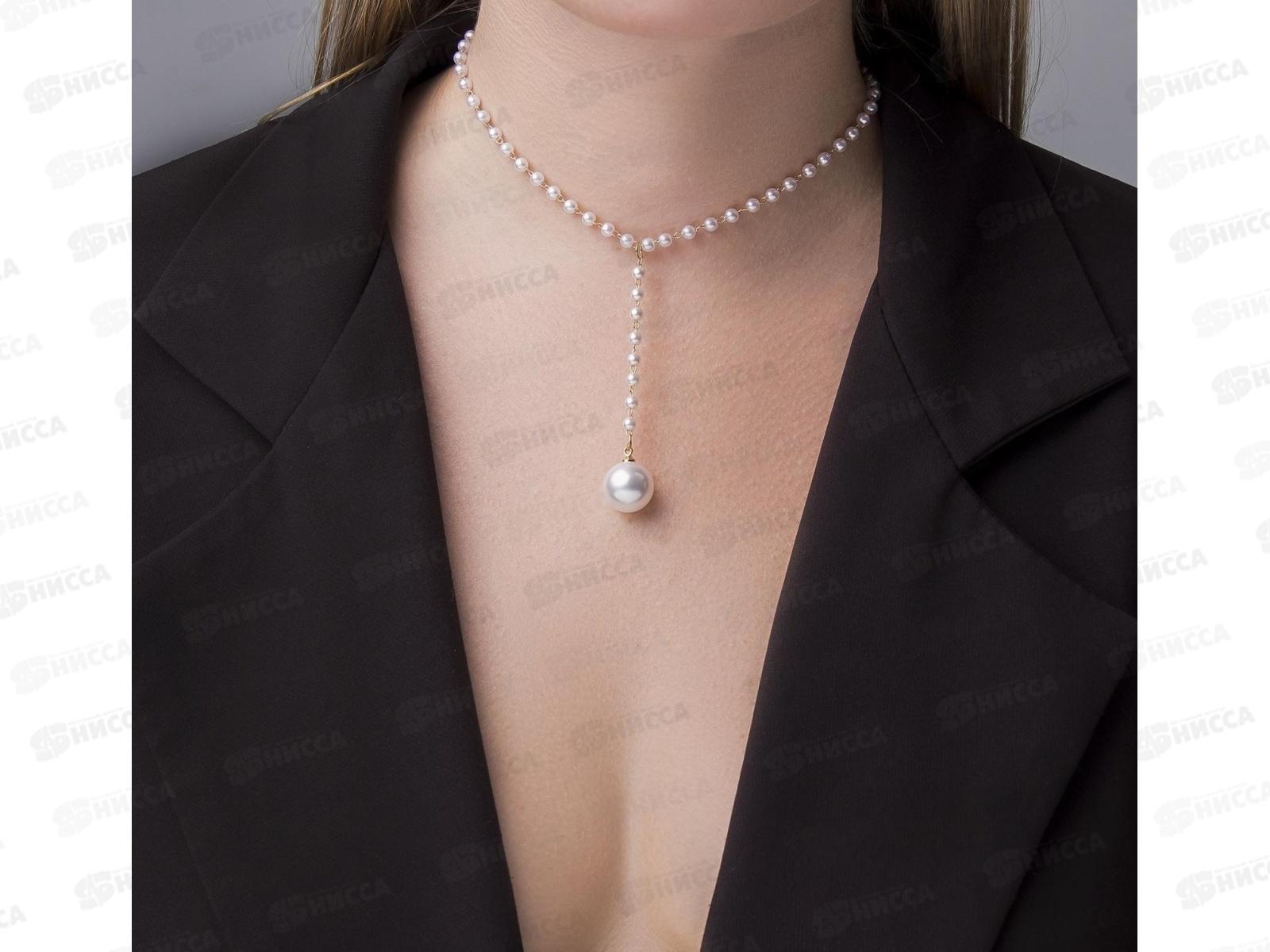 Кулон "Олимпия" белый 32см 4445548 *6