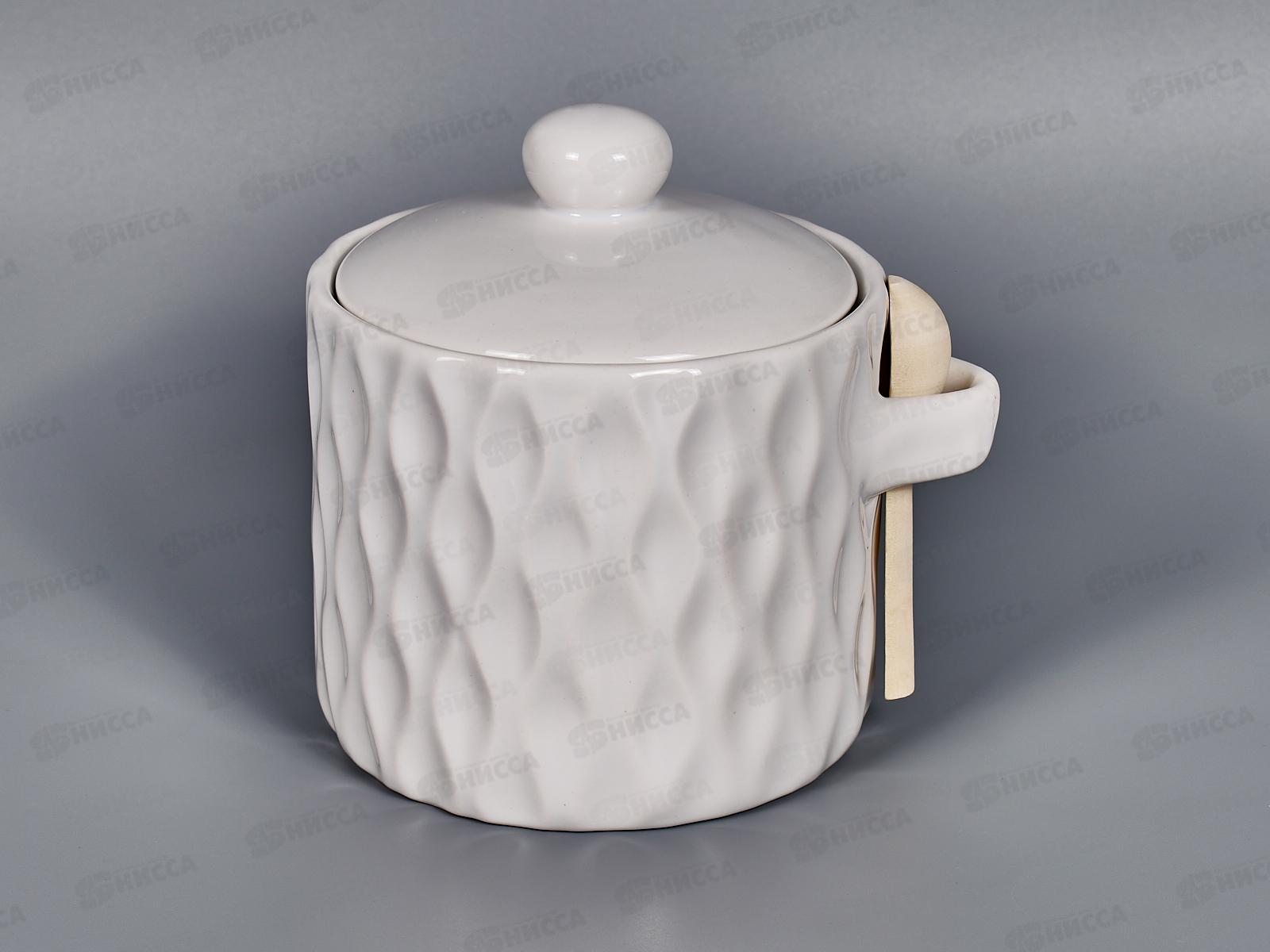 Банка Жемчужная волна 450мл с ложкой в подарочной упаковке MFK07958