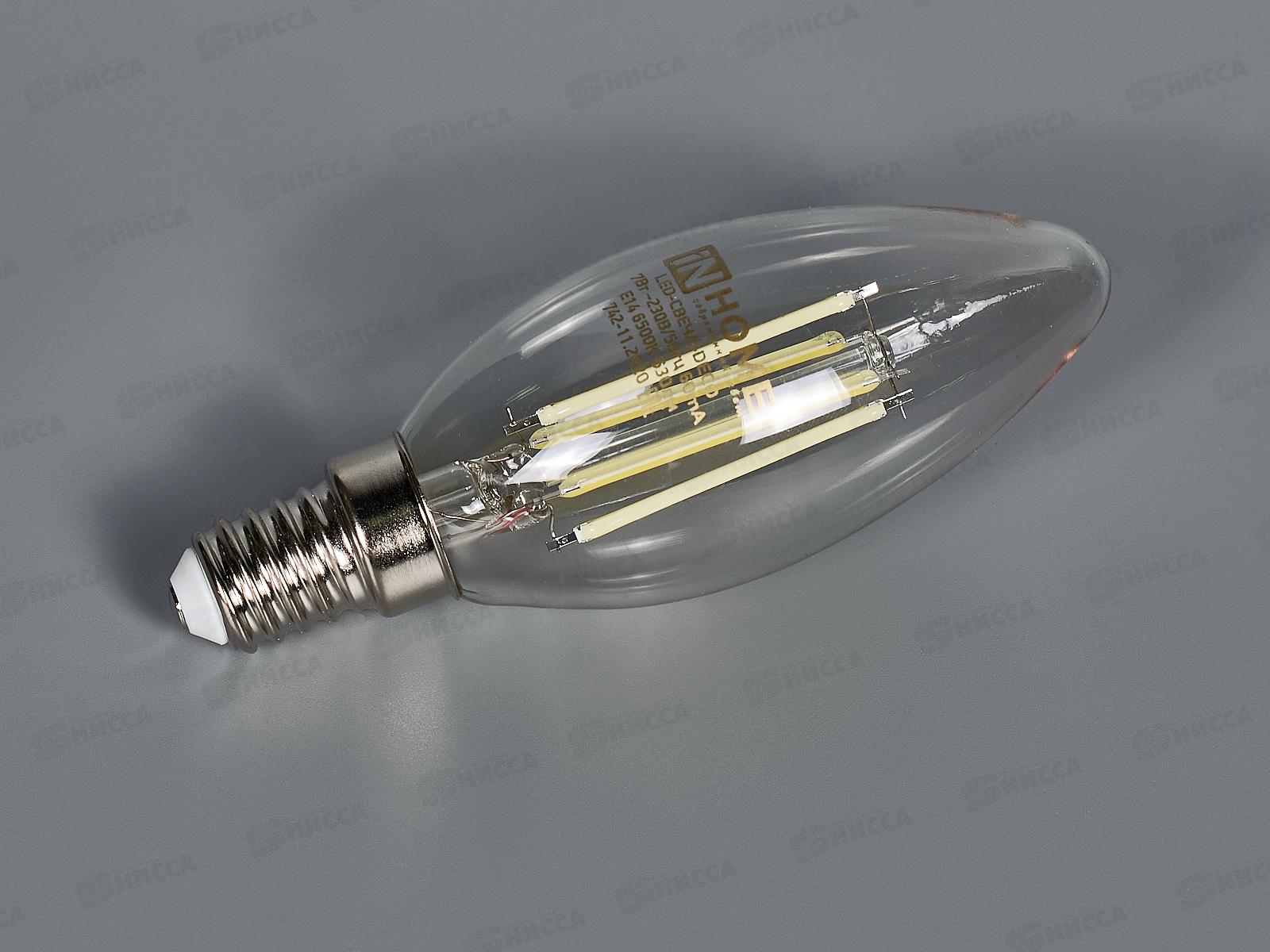 Лампа светодиод. IN HOME LED-A60-deco 7Вт E14 6500К 810Лм *50