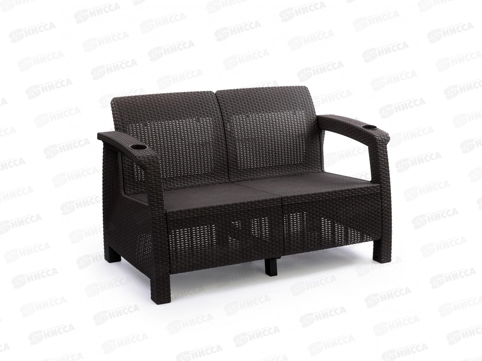 Диван &quotРотанг-плюс&quot 1270*700*790мм мокко М8837 *1