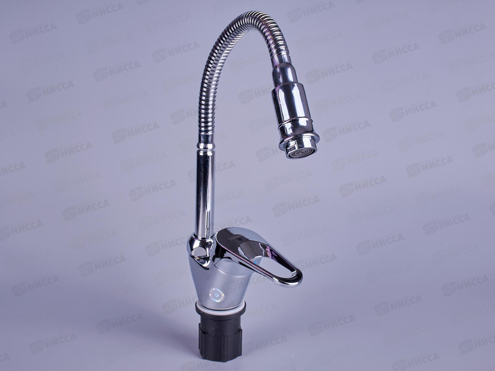 Смеситель для кухни ЭВЕРЕСТ бок В58-028 с гибким изливом на гайке   53246