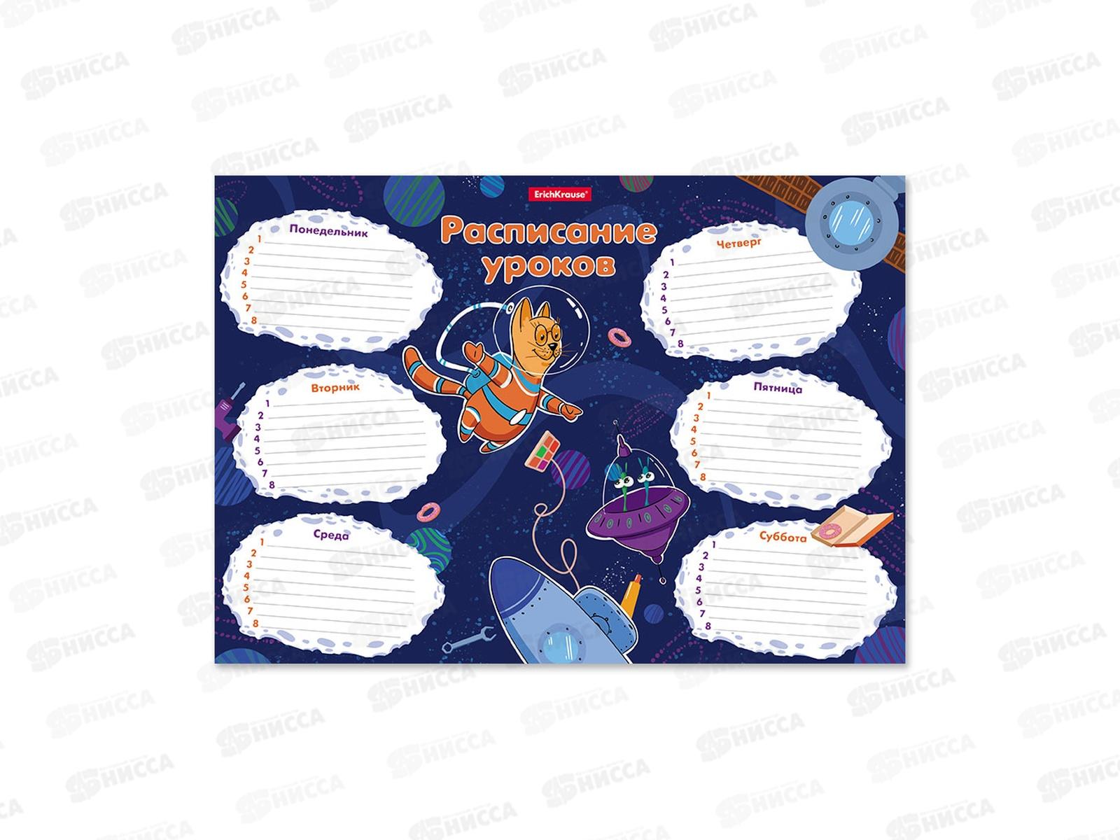 Расписание уроков А4 EK Коты в космосе 58303*20