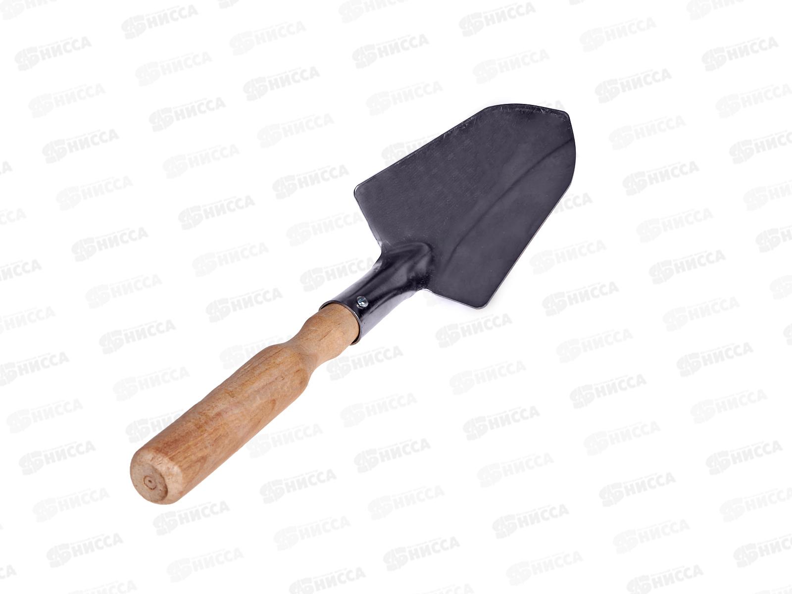 Совок посадочный СПш с деревянной ручкой (нержав.), 010921   *15