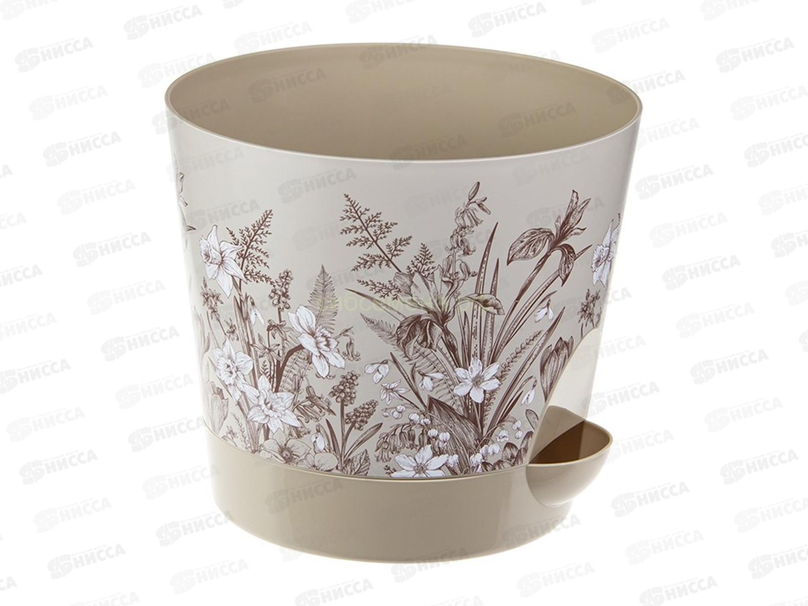 Кашпо НИКА ДЕКО D150мм 1,6л с прикорн.полив. нарциссы М3077 *24