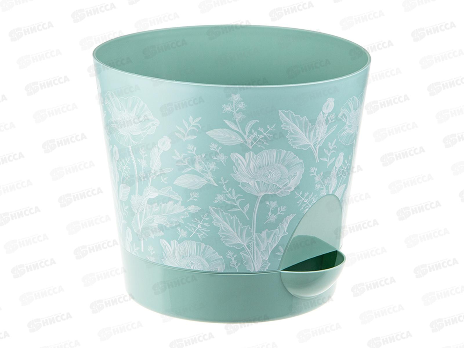 Кашпо НИКА ДЕКО D180мм 2,7л с прикорн.полив. маки М3078 *16