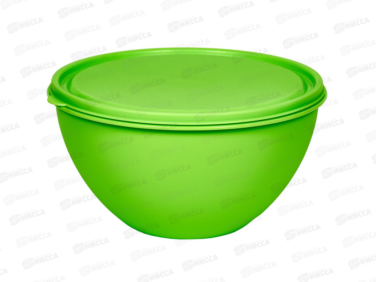 Миска 2л с цветной крышкой салатовый Ангора *18