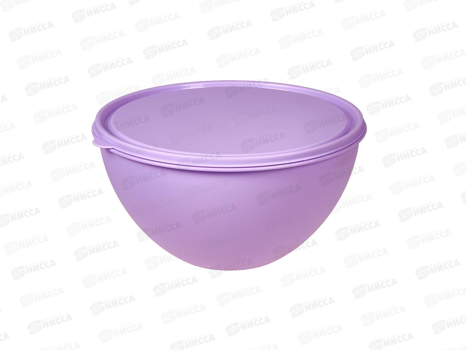 Миска 4л с цветной крышкой сиреневый Ангора *12