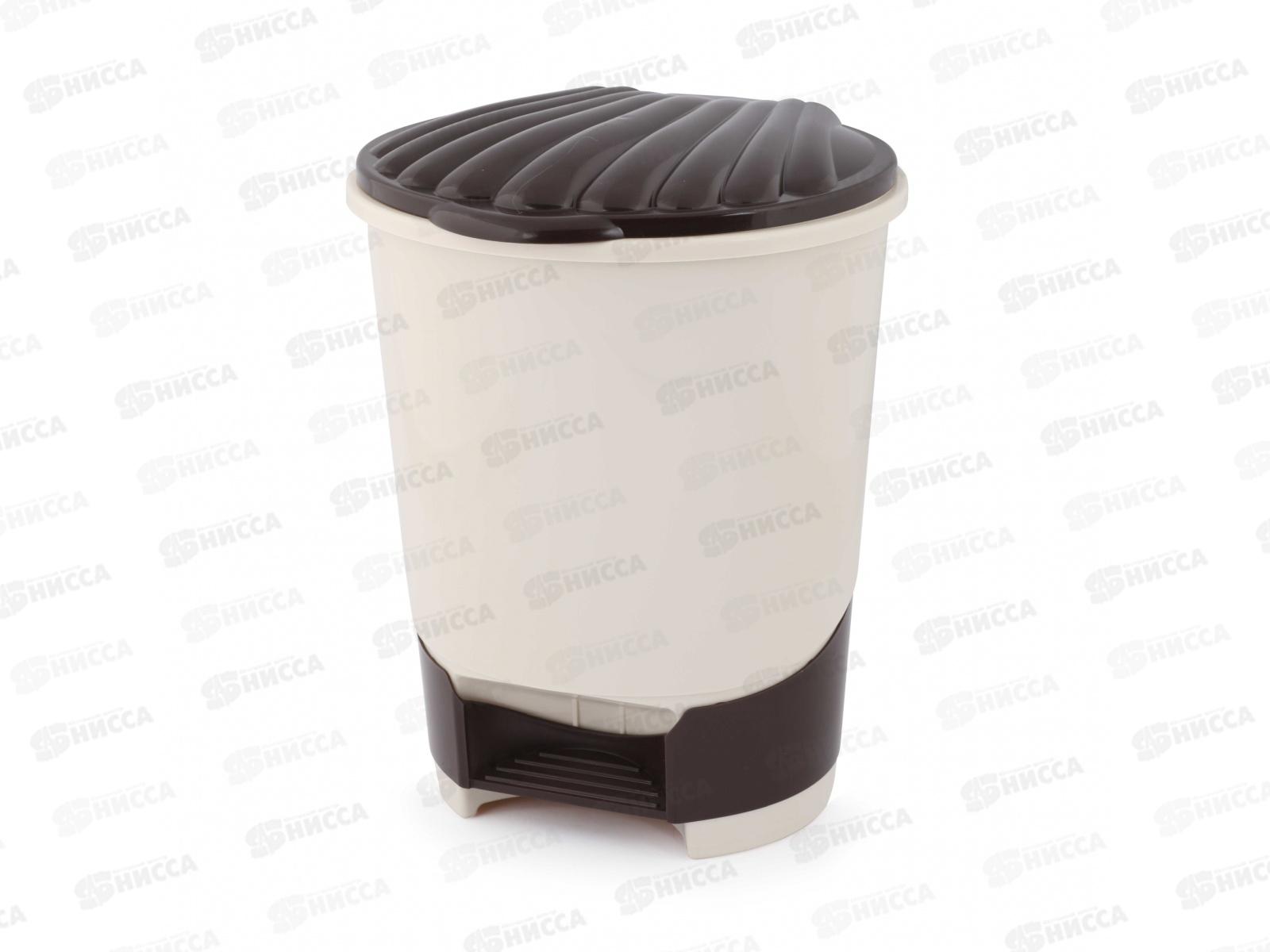 Ведро для мусора с педалью 10л слоновая  кость М7993 *2