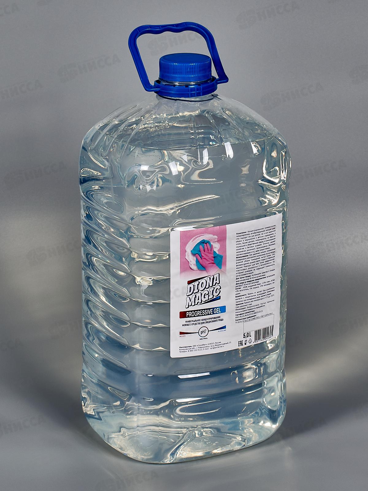 ПРОГРЕСС средство для ежедневного ухода Progressive Gel 5л Diona Mag ph7 (красный)*4