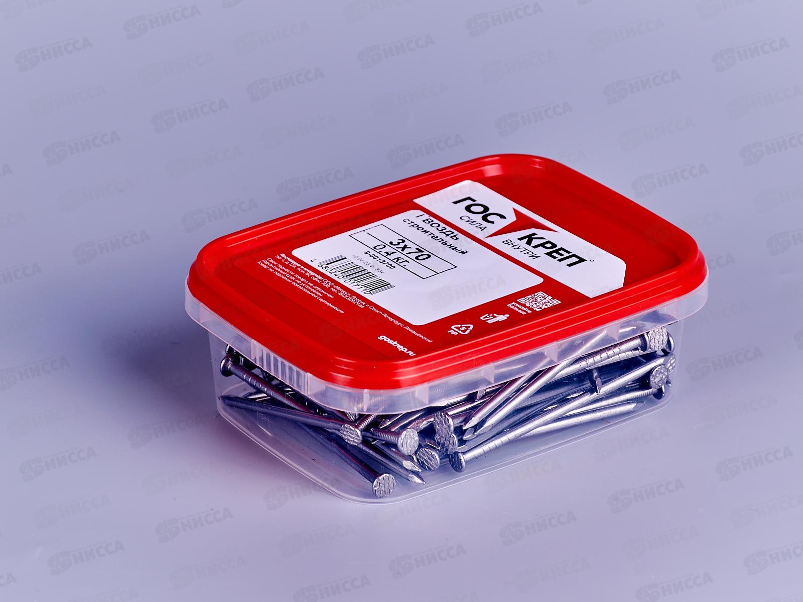 Гвоздь строительный 3,0х70 (0,4кг), контейнер ГОСКРЕП