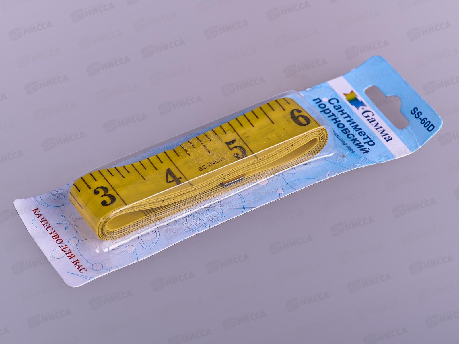 Сантиметр &quotGamma&quot SS-60D ПВХ 150см х 2см желтый блистер