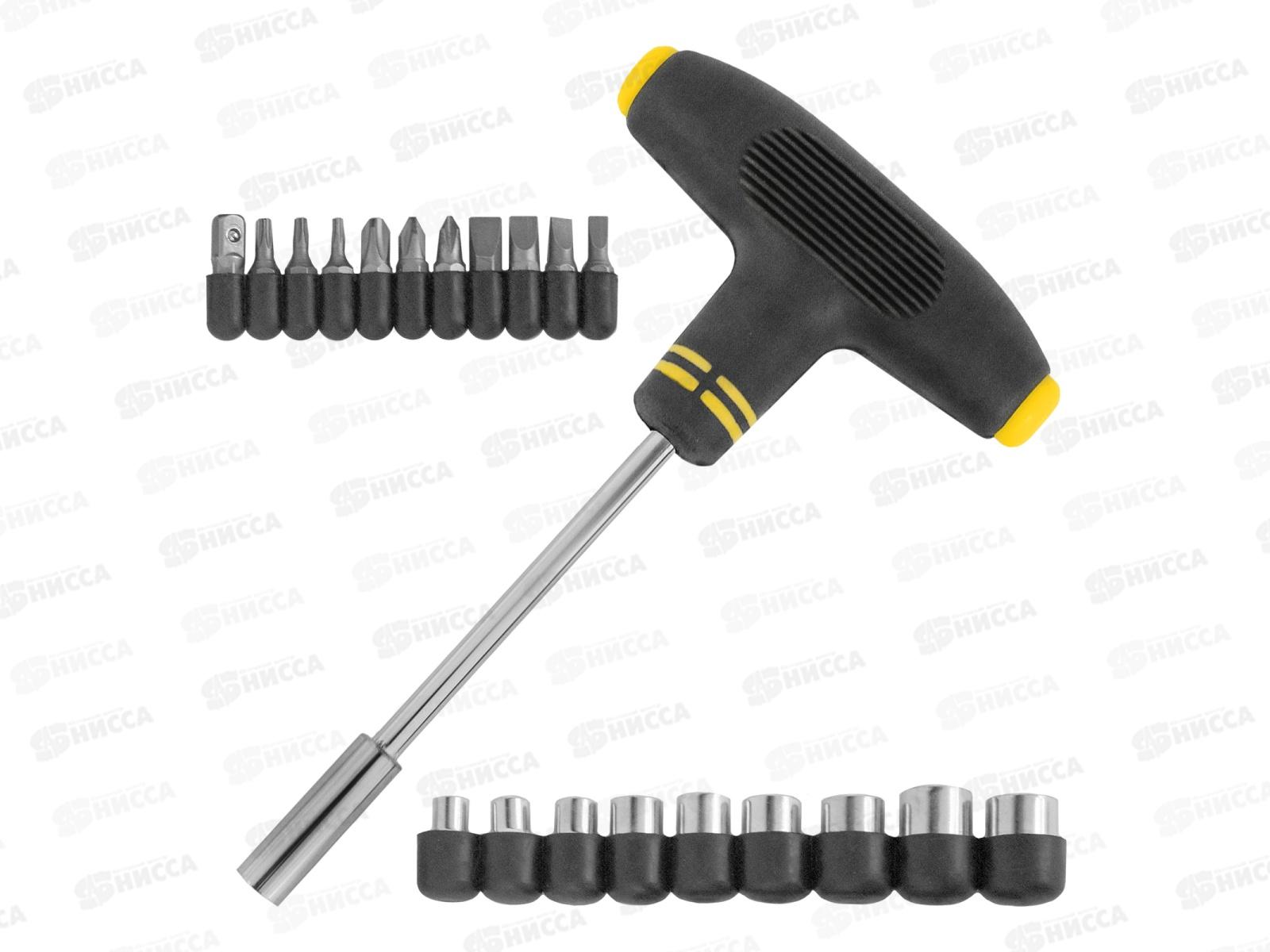 Отвертка с набором бит и головок Т-образная Kolner KSDS 1/11/9