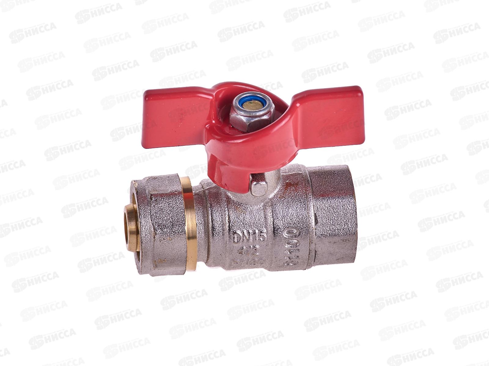 Кран шаровой для металлопластиковых труб цанга-гайка 16х1/2, 36227 PROFLINE