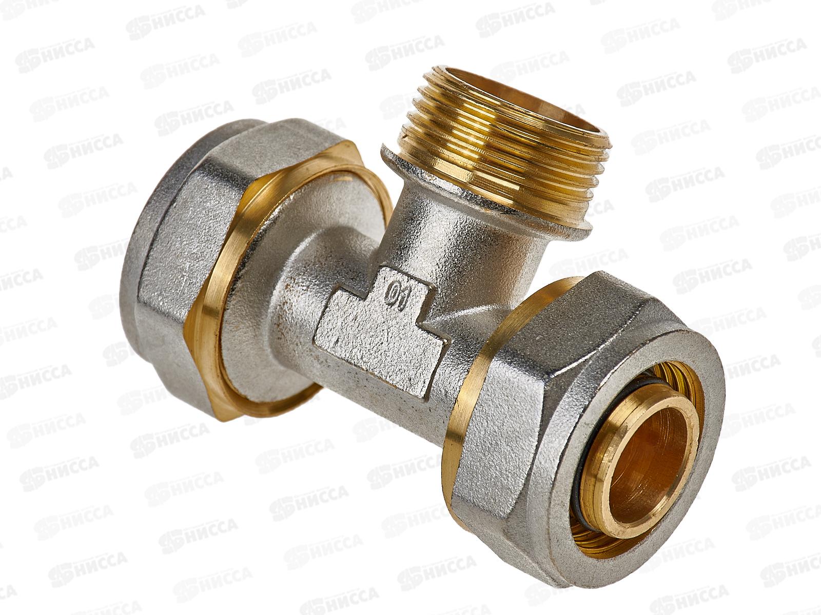 Тройник 26х3/4 цанга-штуцер  36281