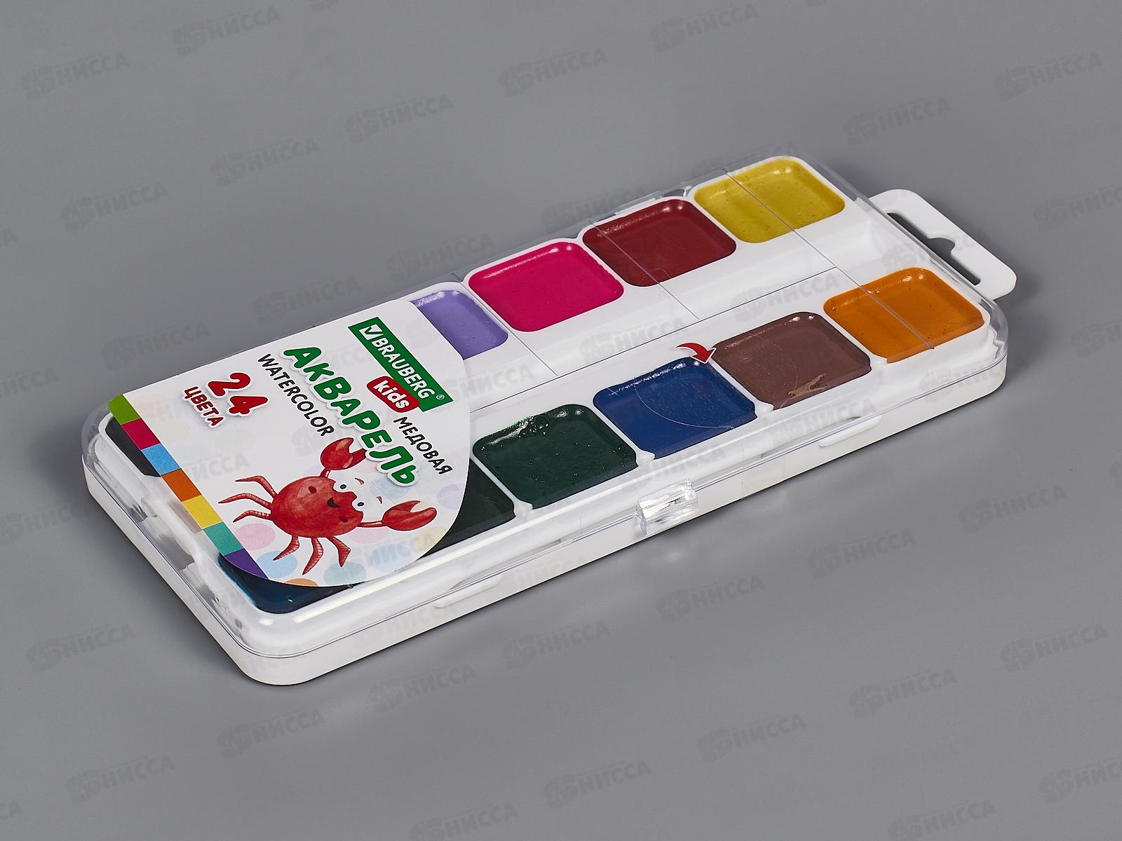 Акварель BRAU медовая , 24цв.,KIDS 192284*12